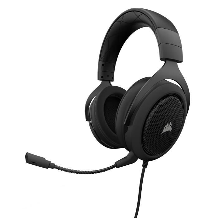 CORSAIR Casque Gamer Filaire HS50 - Noir (CA-9011170-EU)