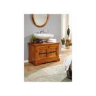 Meuble Lavabo Bois Massif Dacacia Style Colonial Couleur Miel