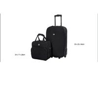 SET DE VALISES Set 2 Valises cabine Tissus - Noir 2 ROUES - DAVID SET DE VALISES Set 2 Valises cabine Tissus - Noir 2 ROUES - DAVID