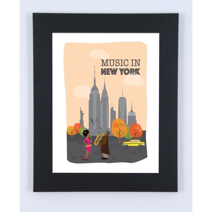 Image encadrée Music in New-York - 47 x 57 cm