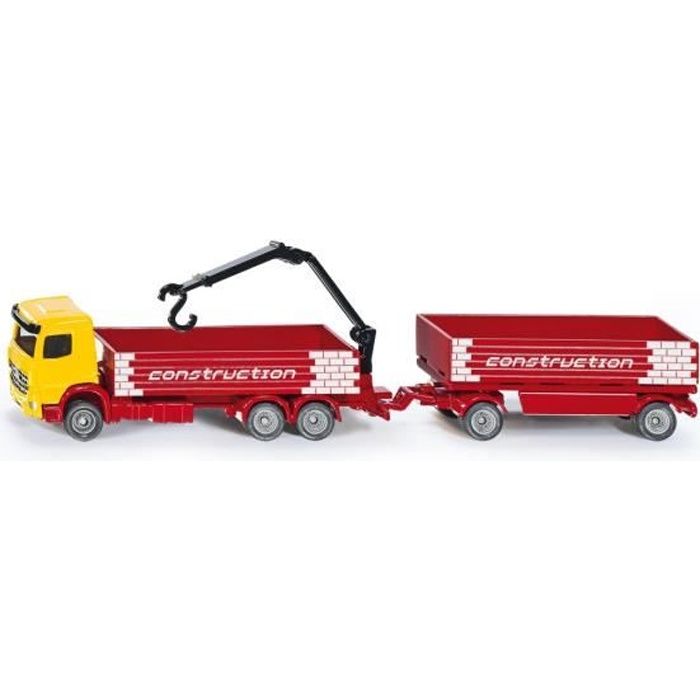 SIKU Camion de Construction et Remorque - Véhicule Miniature