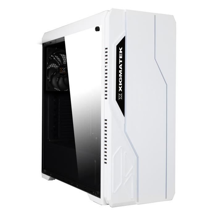 XIGMATEK Boitier PC - Eden Plus RGB Moyen tour ATX 1x 120mm - Blanc