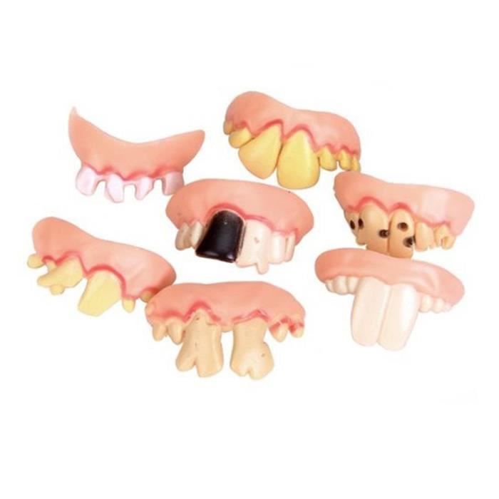 Faux Artificielle Dents Prothese Dentaire Dentier Vampire Dents Zombie Dents Carnaval
