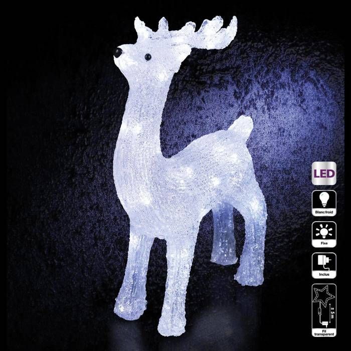 Deco Noel - Renne lumineux 45 cm 40 Leds effet giv - Achat / Vente Deco Noel - Renne lumineux 45 cm 40 Leds effet giv - Achat / Vente