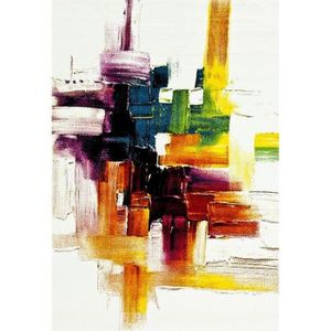 TAPIS BELIS Tapis de salon contemporain 160x230 cm blanc