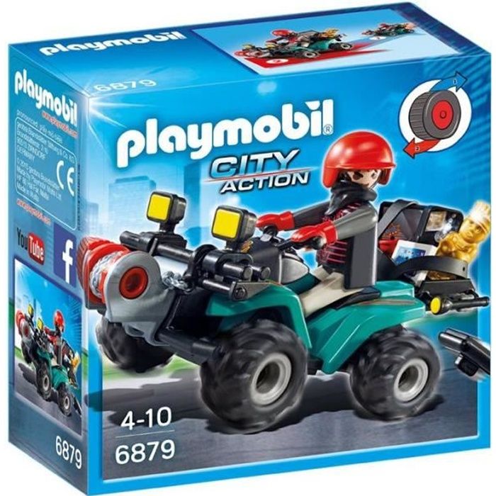 Quad avec treuil et bandit - Playmobil - 6879