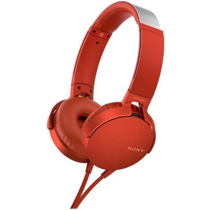 SONY - Casque EXTRA BASS™ XB550AP - Rouge