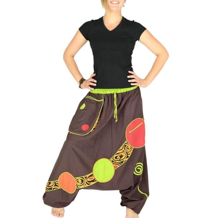 PANTALON SAROUEL ETHNIQUE AFRIK COULEURS DU MONDE ETHNIQUE
