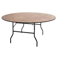 TABLE DE JARDIN Table en bois pliante ronde 170cm TABLE DE JARDIN Table en bois pliante ronde 170cm