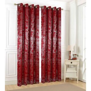 Rideaux rouge et argent - Achat / Vente pas cher Rideaux rouge et argent - Achat / Vente pas cher