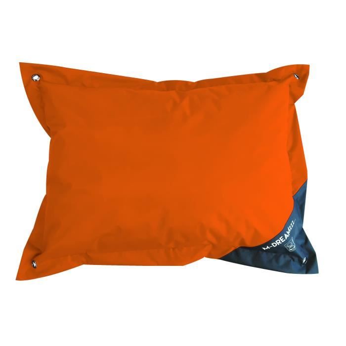 MPETS Coussin d'extérieur Natuna 140 cm - Taille XL - Orange et gris - Pour chien