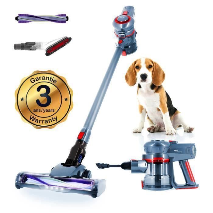 EZIclean Aspirateur balai 2 en 1 Cyclomax air animal - spécial animaux de compagnie - 120W - 35m d'autonomie - 800mL