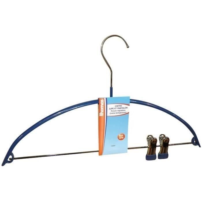 Cintre antidérapant avec pinces - L : 42 cm