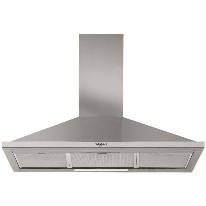 WHIRLPOOL - AKR916IX/2 - hotte déco 90 cm Pyramide - inox