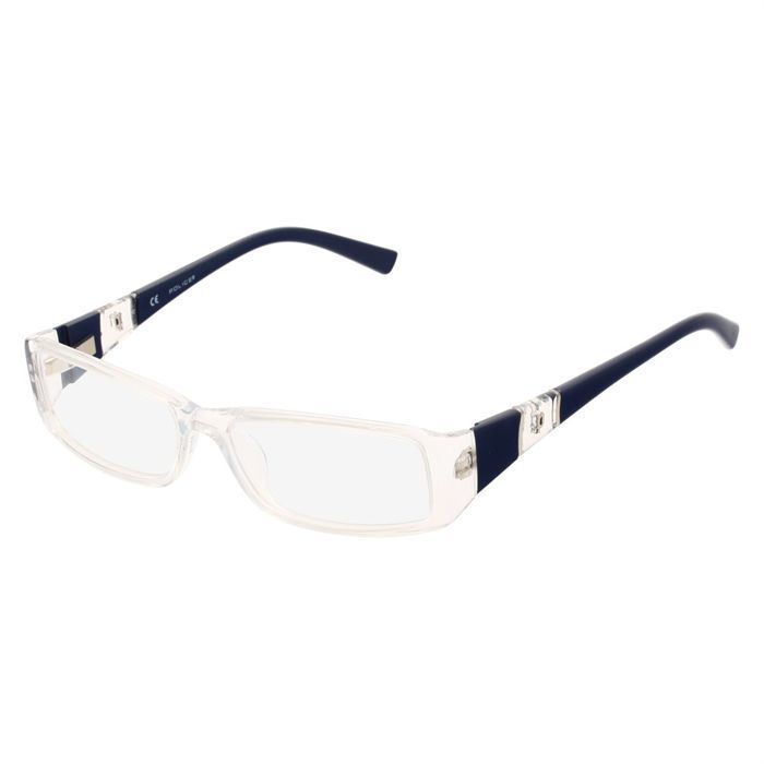 POLICE Monture de Lunettes de Vue Mixte Transparent et bleu marine