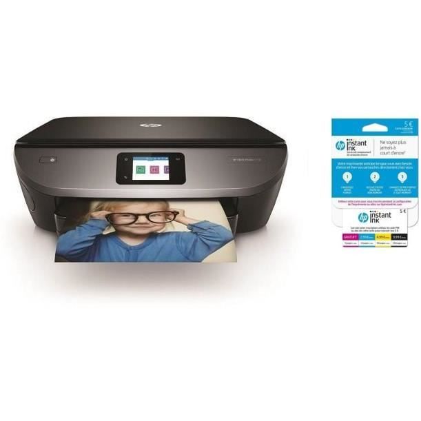 HP Imprimante Tout en un Envy Photo 7130 + Carte Instant Ink crédit de 5€ sur votre compte
