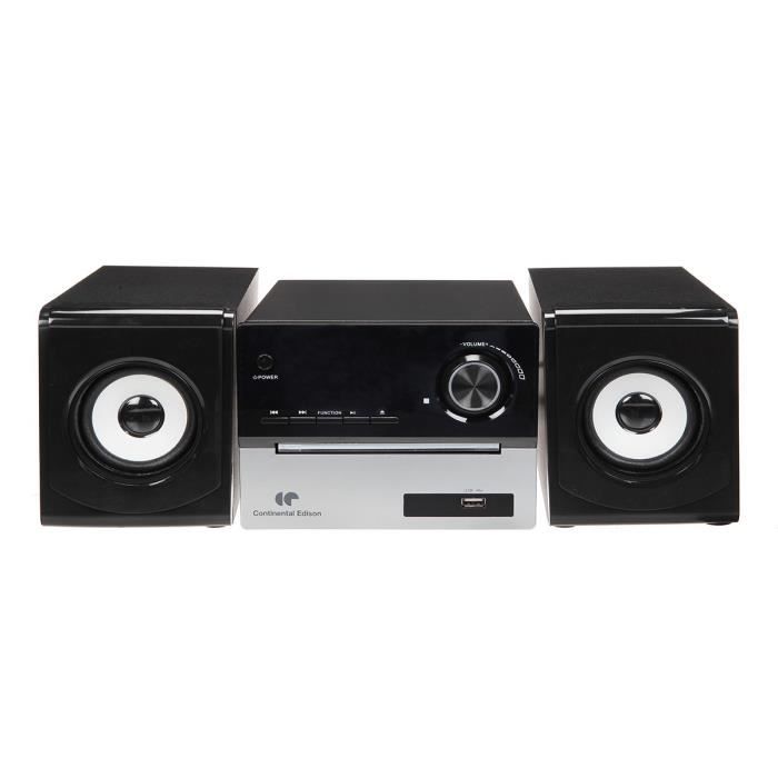 CONTINENTAL EDISON Chaine Hifi Bluetooth Lecteur CD Radio FM USB