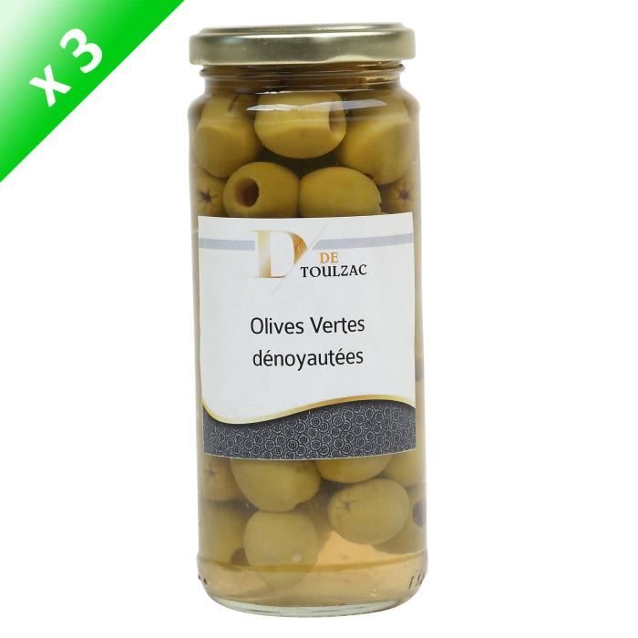 Lot de 3 Olives Vertes Denoyautées 37cl