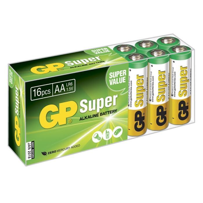Pack de 16 piles super alcalines LR06/AA