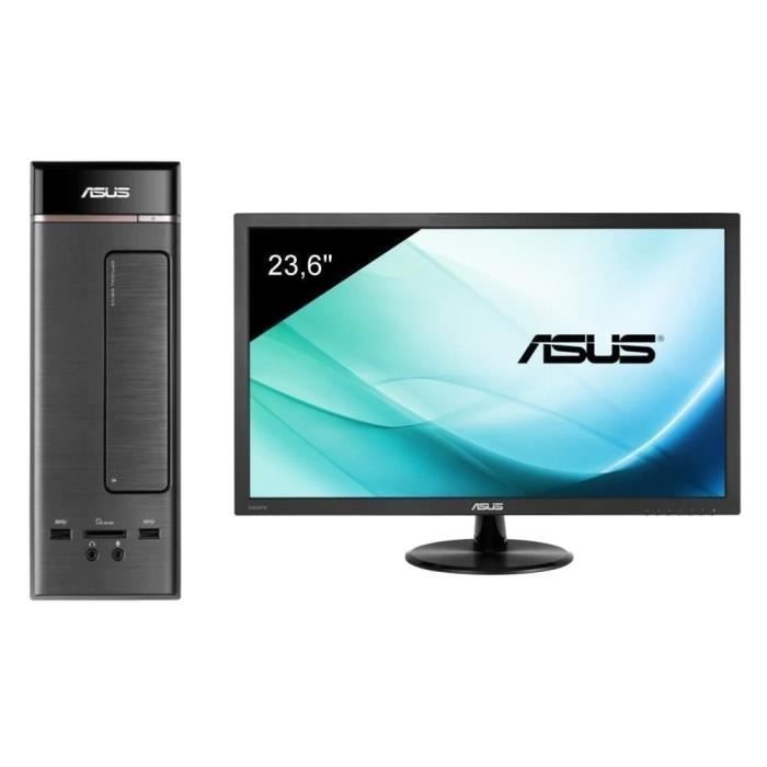 ASUS PC K20CE-FR062T - Intel Pentium J3710 - 4Go - 1To HDD + Ecran VP247HA - 24\