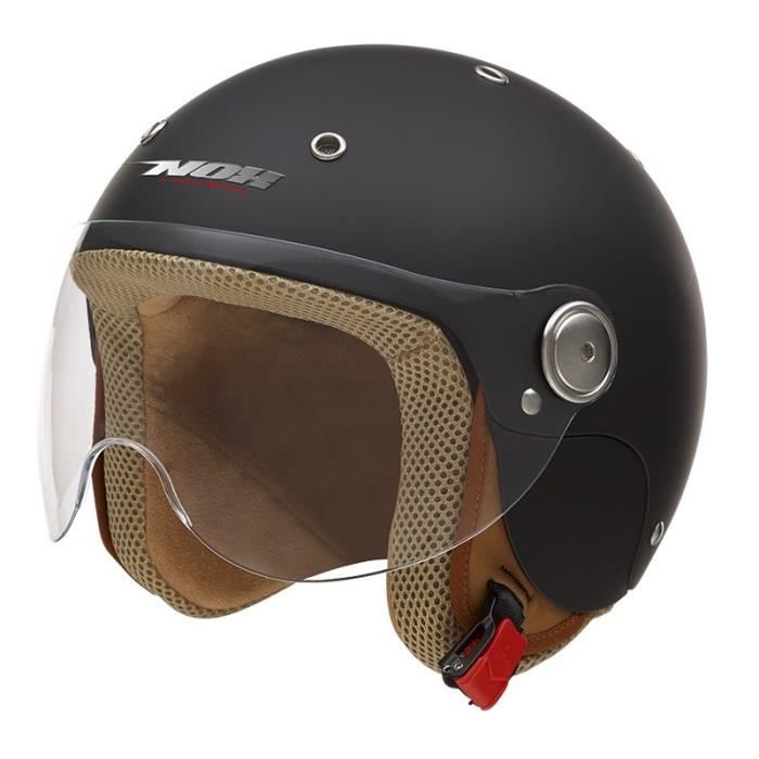 NOX Casque Jet N217 Junior Noir Mat