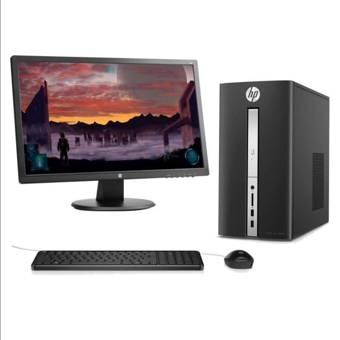 HP PC Pavilion- 570p017nf - 4 Go de RAM - Windows 10 - INTEL CORE I3-7100 - INTEL HD GRAPHICS- Disque dur 1To + Ecran 24\