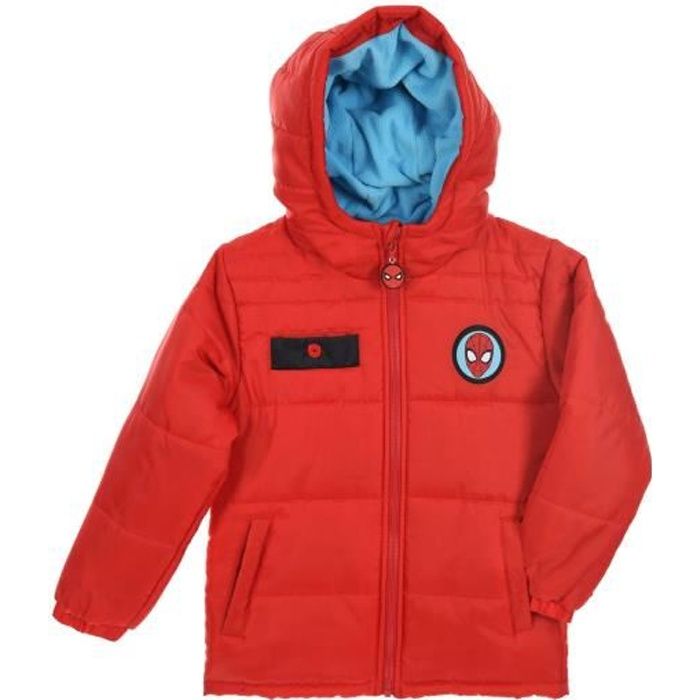 SPIDERMAN Doudoune Rouge Enfant Garçon