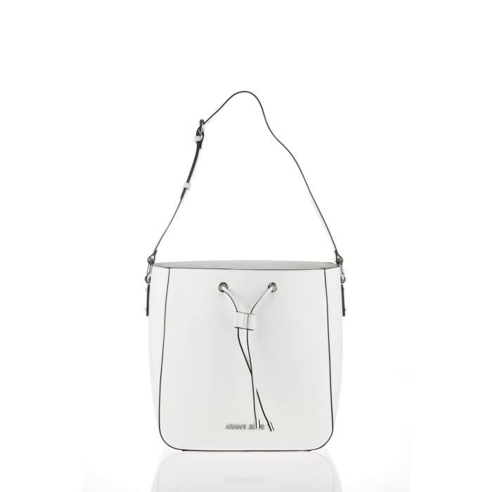 ARMANI JEANS - Sac à Bandoulière Blanc à Coulisse - Femme