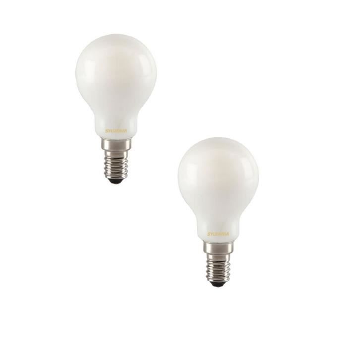 SYLVANIA Lot de 2 ampoules LED à filament Toledo RT Ball E14 4 W équivalent à 35 W