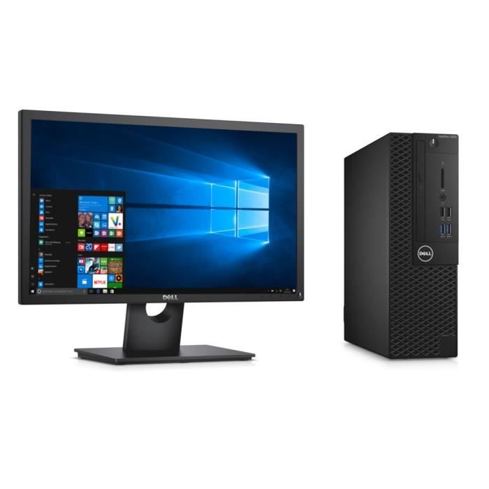 DELL PC de bureau Optiplex 3050 -RAM 4Go-Intel Core i5 7500T -Win 10 -Intel HD Graphics 630 -Stockage 500Go + Ecran 22\