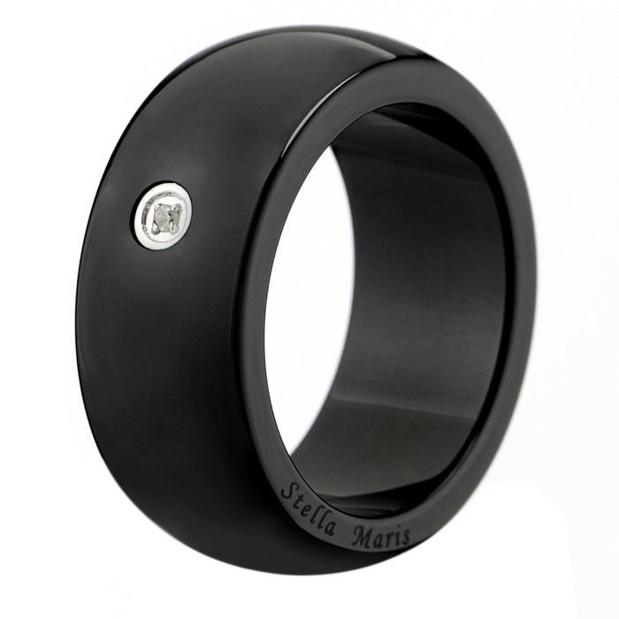 STELLA MARIS Bague Femme Noir   Achat / Vente BAGUE   CHEVALIERE