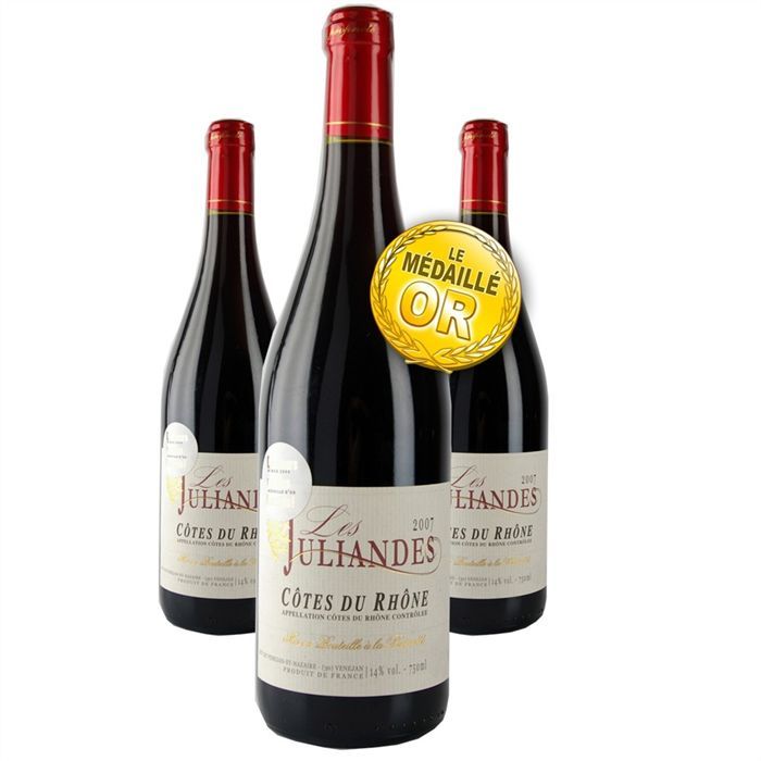 Les Juliandes 2007 (caisse de 3 bouteilles)   Achat / Vente VIN ROUGE