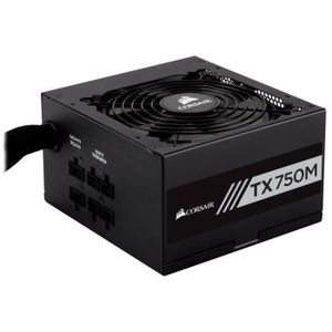 CORSAIR Alimentation TX750M - 750 Watts - Semi Modulaire - 80+ Gold (CP-9020131-EU) CORSAIR Alimentation TX750M - 750 Watts - Semi Modulaire - 80+ Gold (CP-9020131-EU)