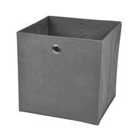 BOITE DE RANGEMENT HOMEA Panier de rangement intissé 31x29x31 cm gris BOITE DE RANGEMENT HOMEA Panier de rangement intissé 31x29x31 cm gris