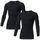 AVENTO Lot de 2 Sous-vêtements Thermiques Manches