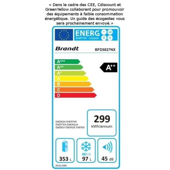  BFD5827NX - Réfrigérateur congélateur2
