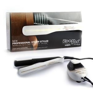 L'OREAL Lisseur vapeur Steampod 2.0 - 5 niveaux de température - Blanc L'OREAL Lisseur vapeur Steampod 2.0 - 5 niveaux de température - Blanc