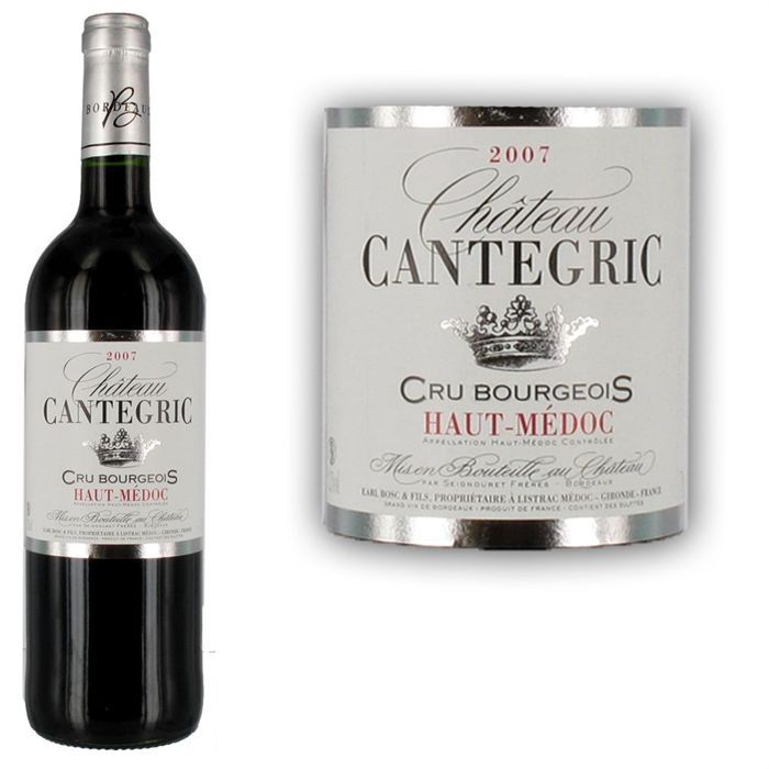 Château Cantegric 2007   Achat / Vente VIN ROUGE Château Cantegric