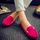 Mode Femme Chaussures Couleur Pure Empeigne en Pel