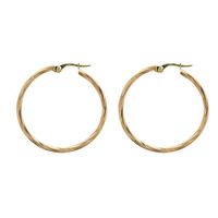 Boucle d'oreille Creoles or torsadee fil 2mm 30mm Boucle d'oreille Creoles or torsadee fil 2mm 30mm