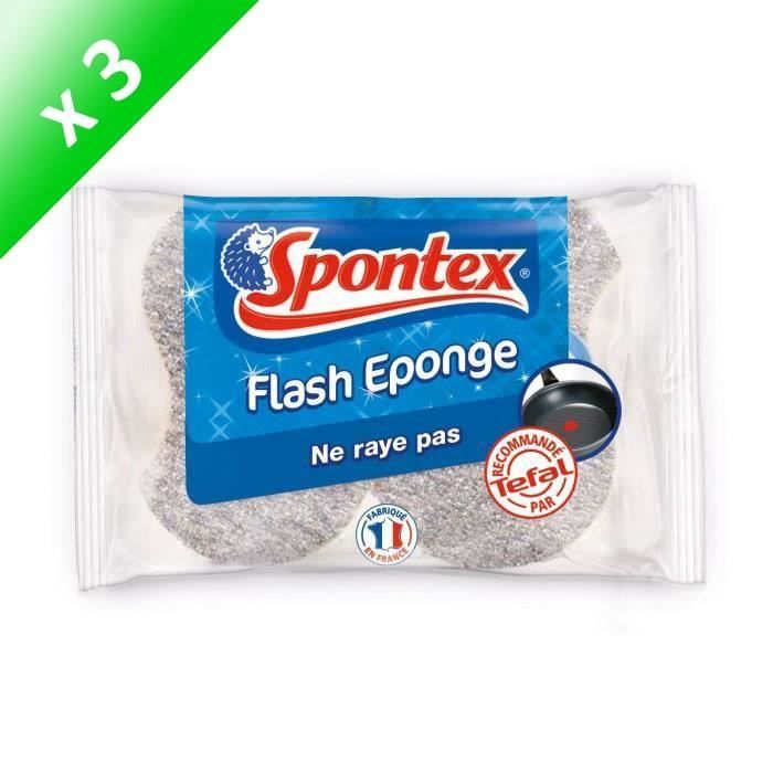 SPONTEX Eponges Flash - Lot de 2 x 3
