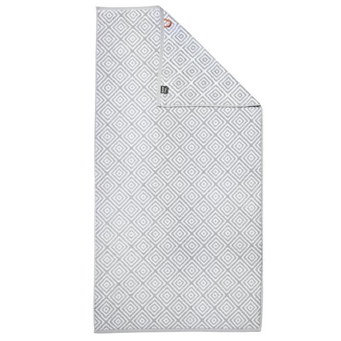 DONE Drap de douche Diamond - 70x140 cm - Argent et blanc
