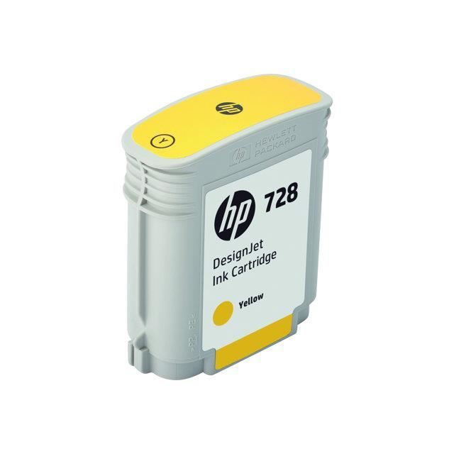 HP Cartouche d'encre 728 - Jaune - 40 ml