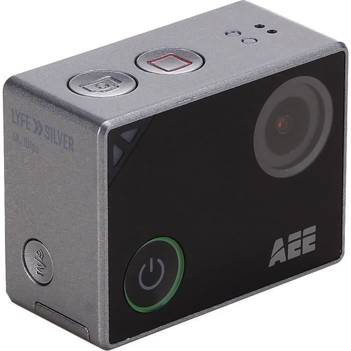 PNJ CAMLYFESILVER Action cam - 4K/Ultra HD - Wi-Fi/Bluetooth - Écran tactile - Angle 140° - 16MP