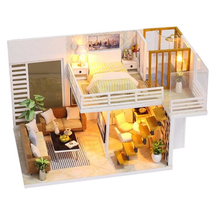 Assembler Bricolage Maison De Poupée Jouet En Bois Miniatura Kit