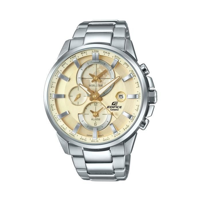 CASIO Montre de Sport Edifice Dual Acier Homme