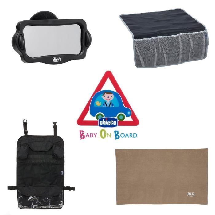 CHICCO Kit 4 Accessoires Voyages en Voiture