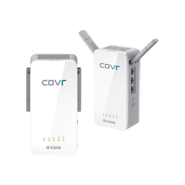 D-Link Hybrid Whole Home Powerline COVr-P2502 Système Wi-Fi (2 rallonges) GigE, HomePlug 1.0, HomePlug AV (HPAV) 2.0, IEEE 1901,...