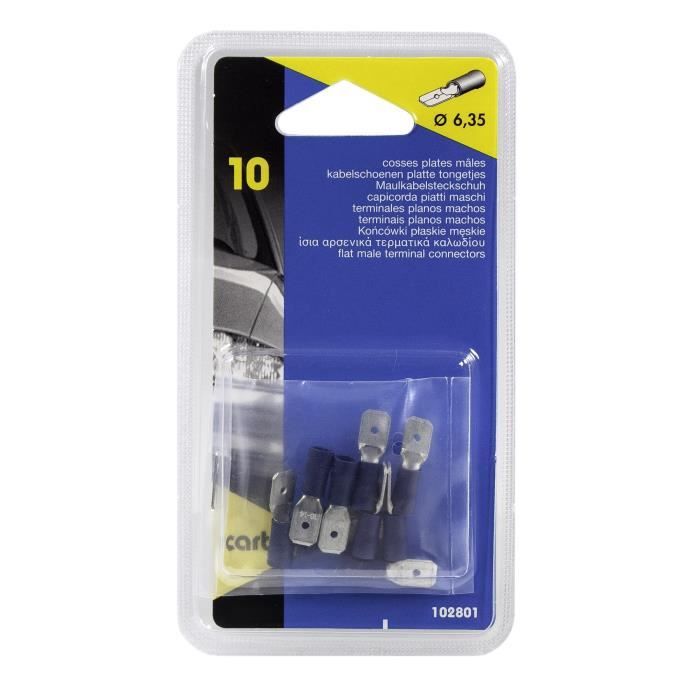 CARTEC 10 cosses plate/mâle/bleu