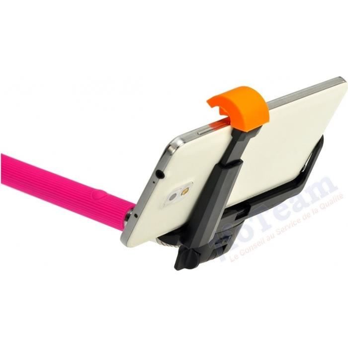WE Perche à selfie - Bluetooth - Compatible Android 3.0 et IOS4.0 - Fushia